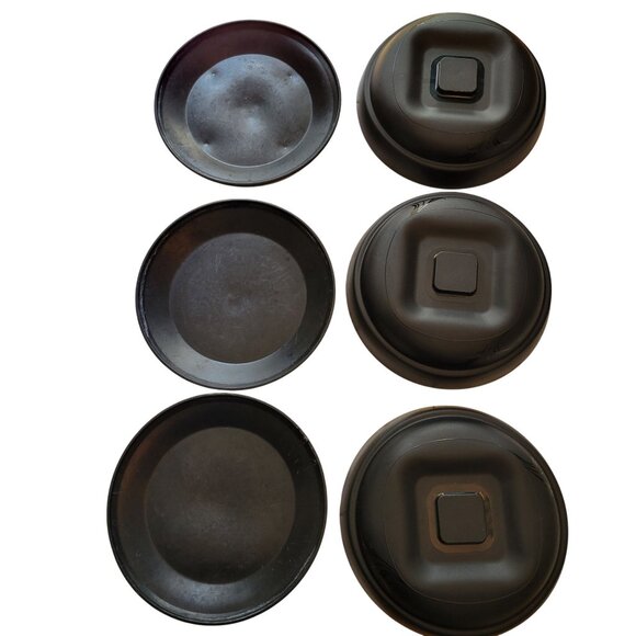 Dinex Warmer Base Home Care Onyx Black Fits 9 in Plate Cover Lid 6 pc Set - Picture 2 of 9